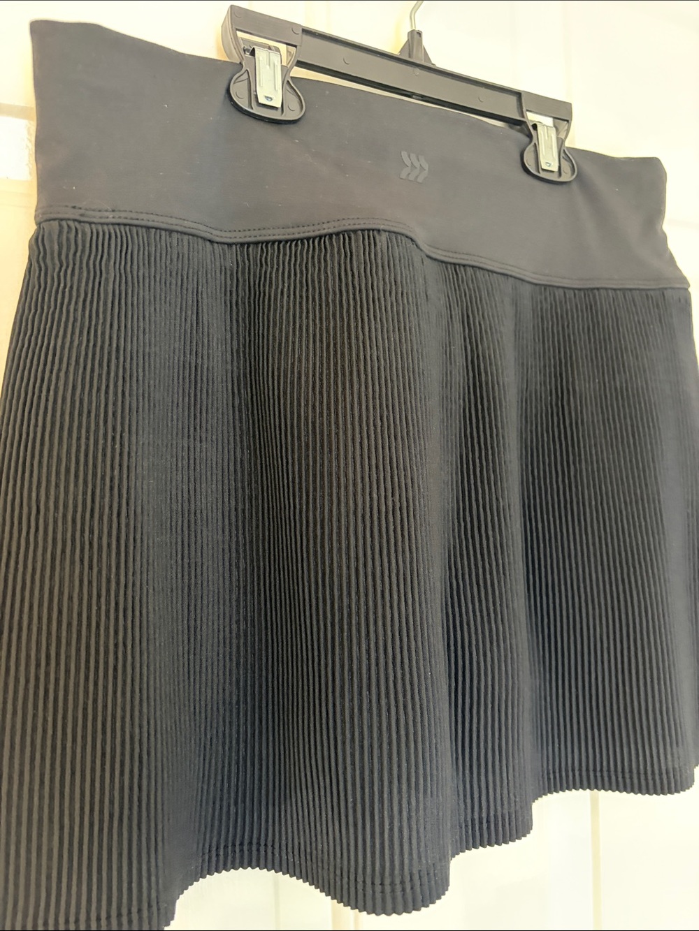 Black Pleated A-Line Women's Athletic Skirt